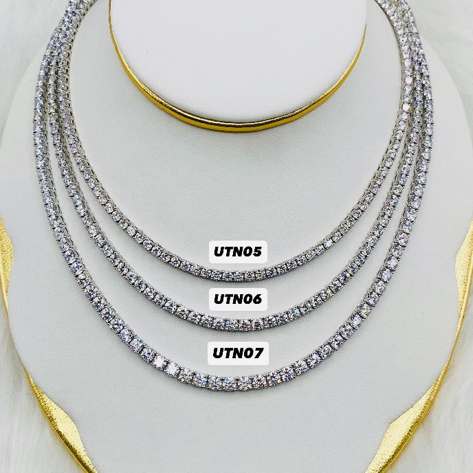Princess-cut Tennis Necklace UTN05