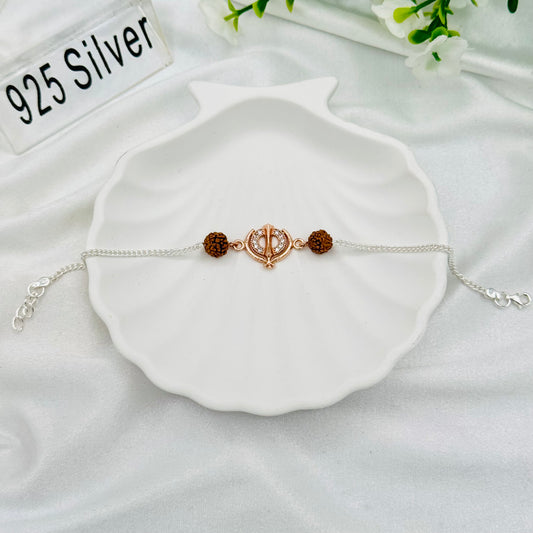 Khanda Sahib 925 Silver Rakhi MRI22