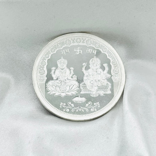 Ganesh Laxmi Ji Pure 999 Silver Coin 50 GMS SCO11