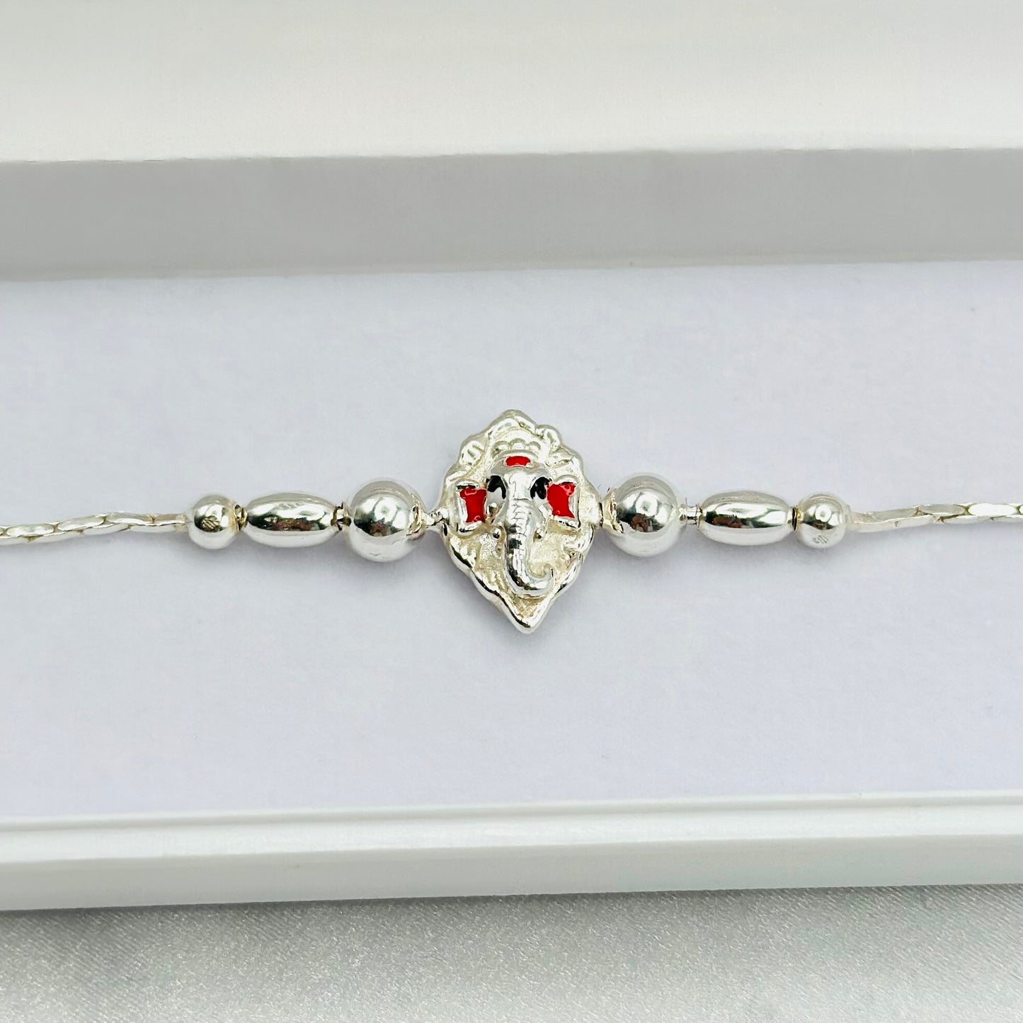 Shri Ganesh 925 Silver Rakhi MRI08