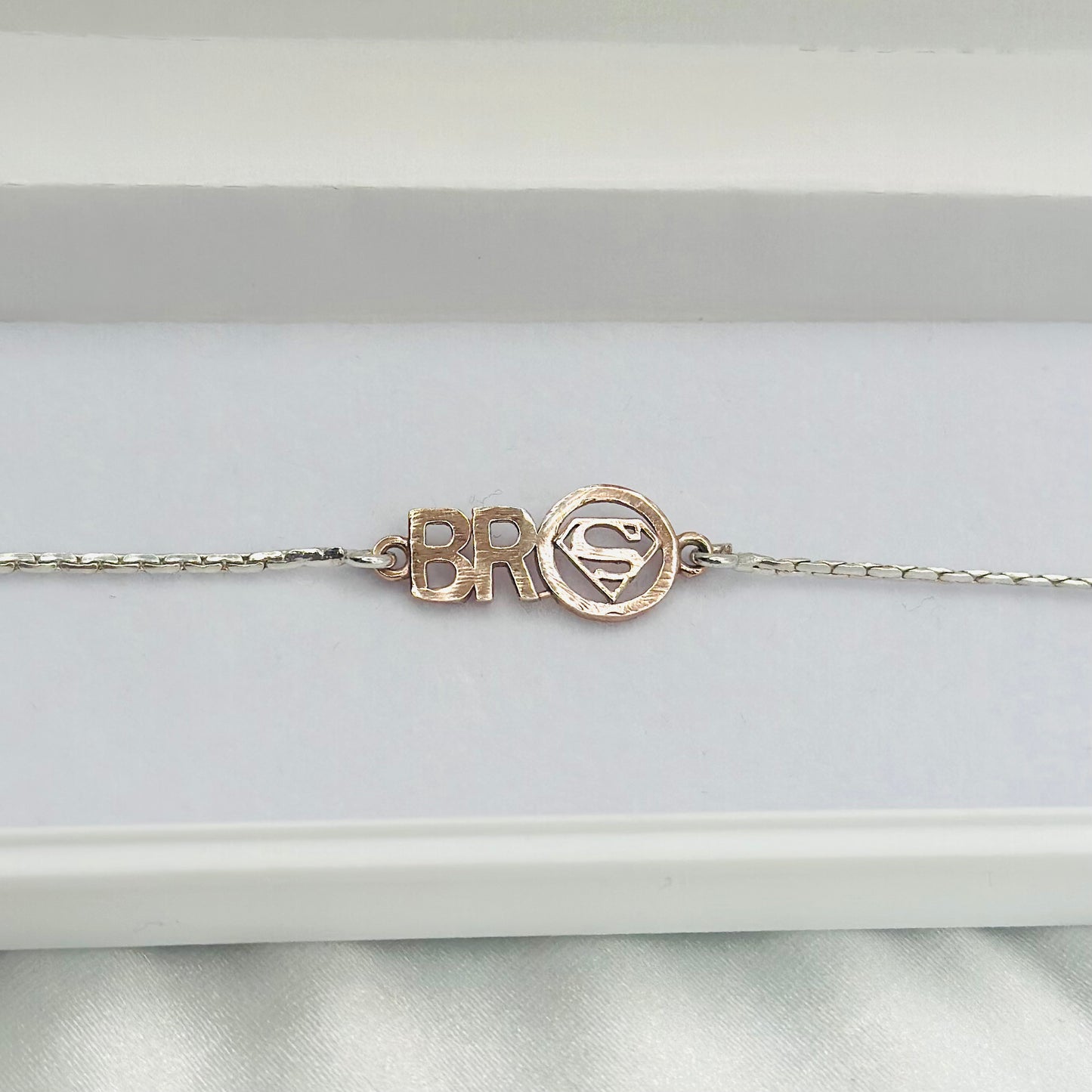 Superman Bro Silver Rakhi MRI01