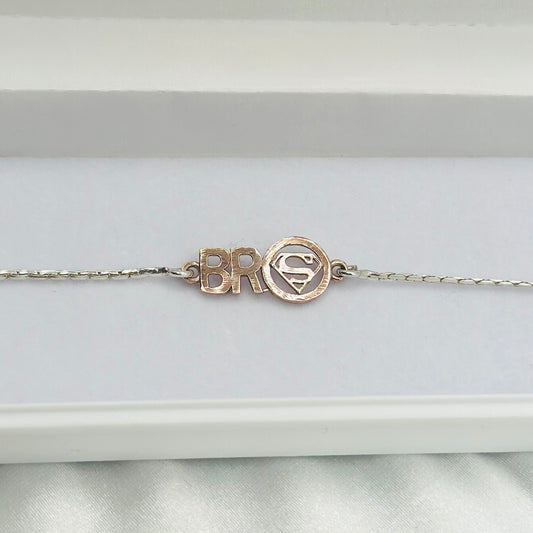 Superman Bro Silver Rakhi MRI01