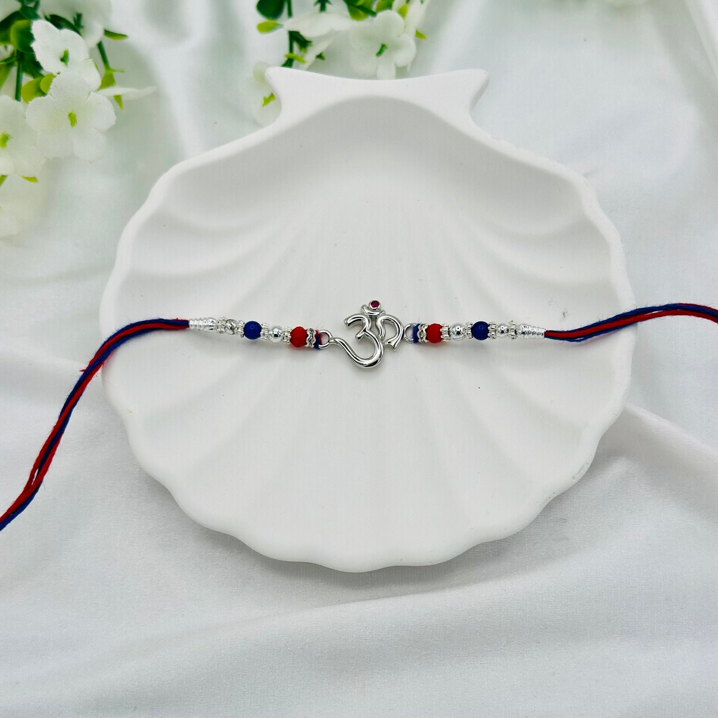 OM Silver Rakhi Thread SRT06