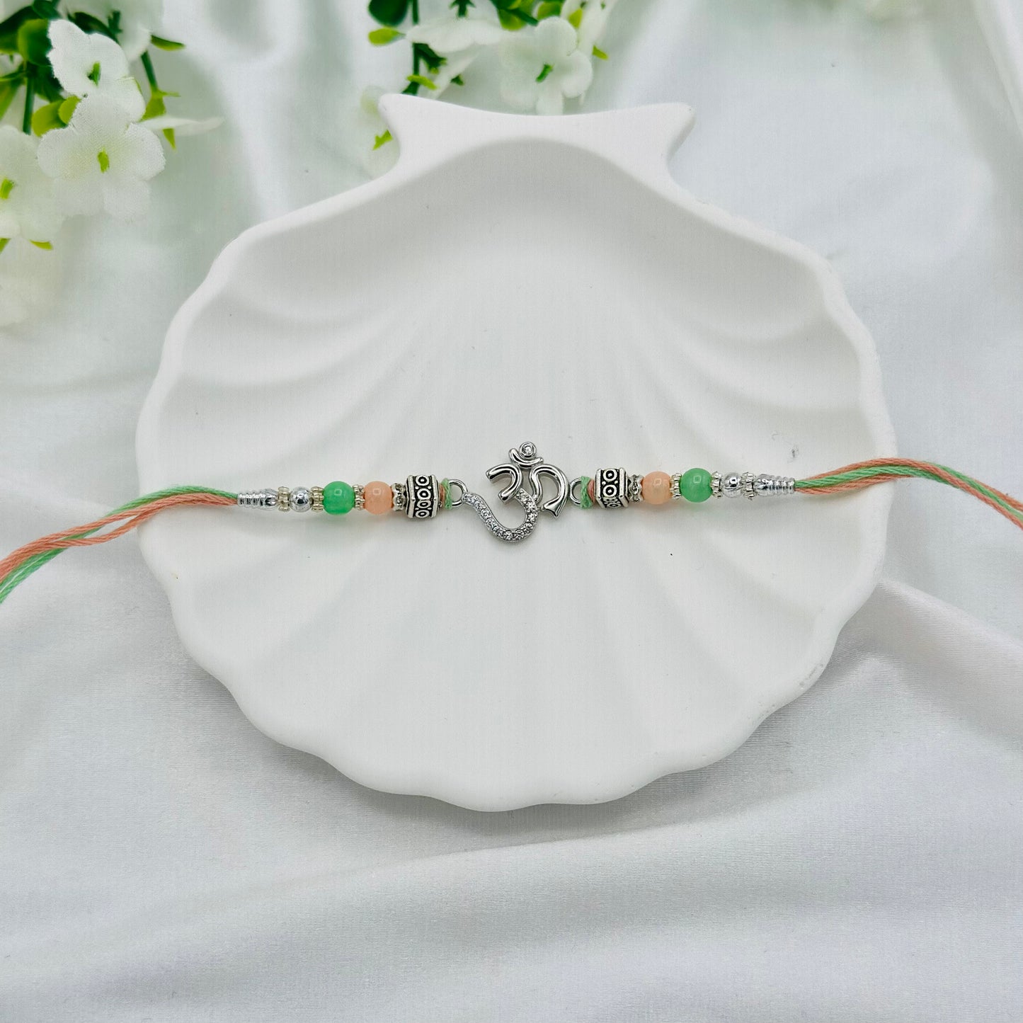 OM Silver Rakhi Thread SRT05