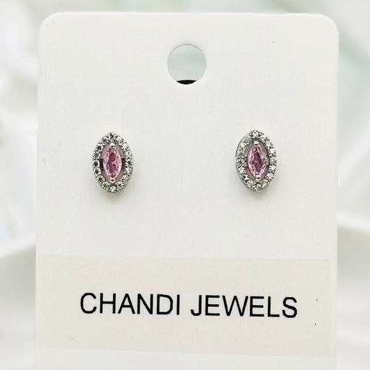 Teardrop Marquise Stud 925 Sterling Silver Earrings ERW05