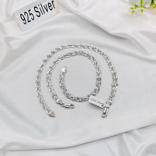 Women Rope Style 925 Sterling Silver Anklet WAS18