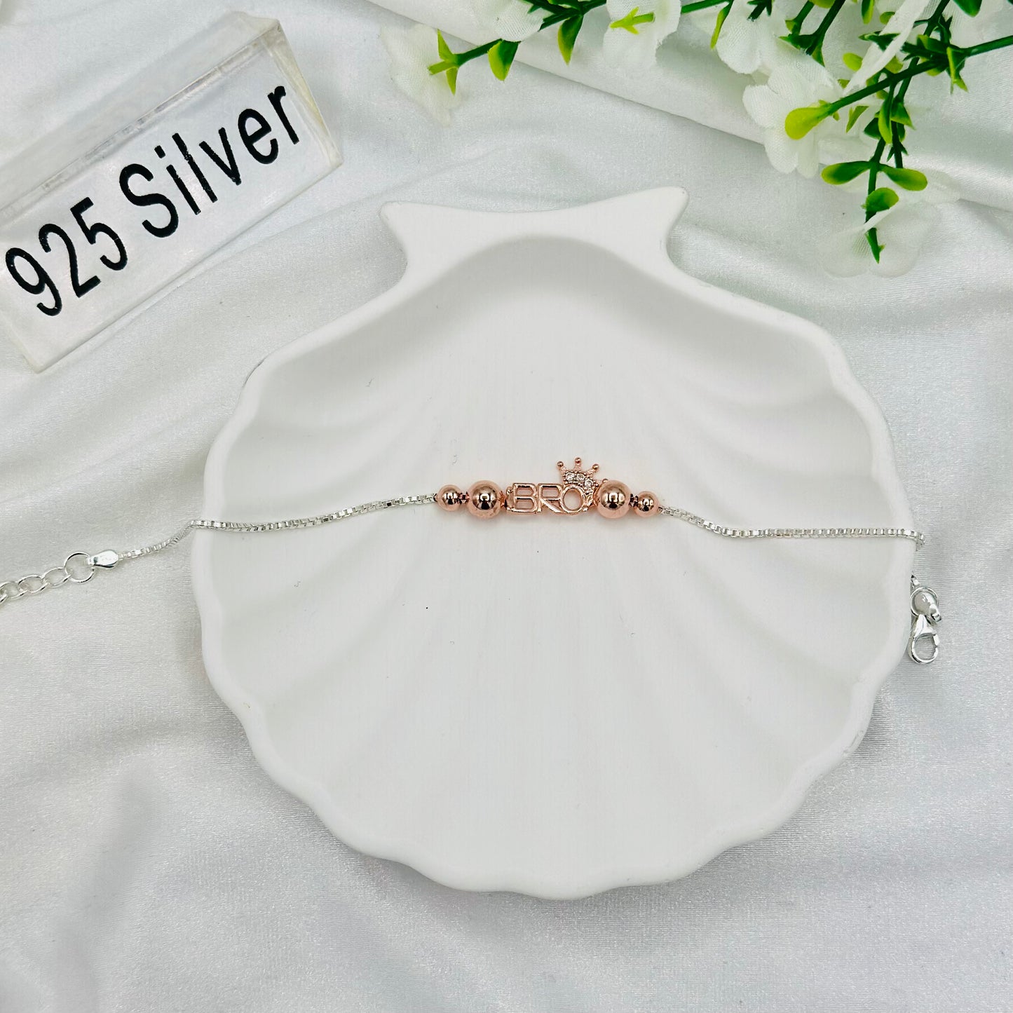 Bro Crown 925 Silver Rakhi MRI38