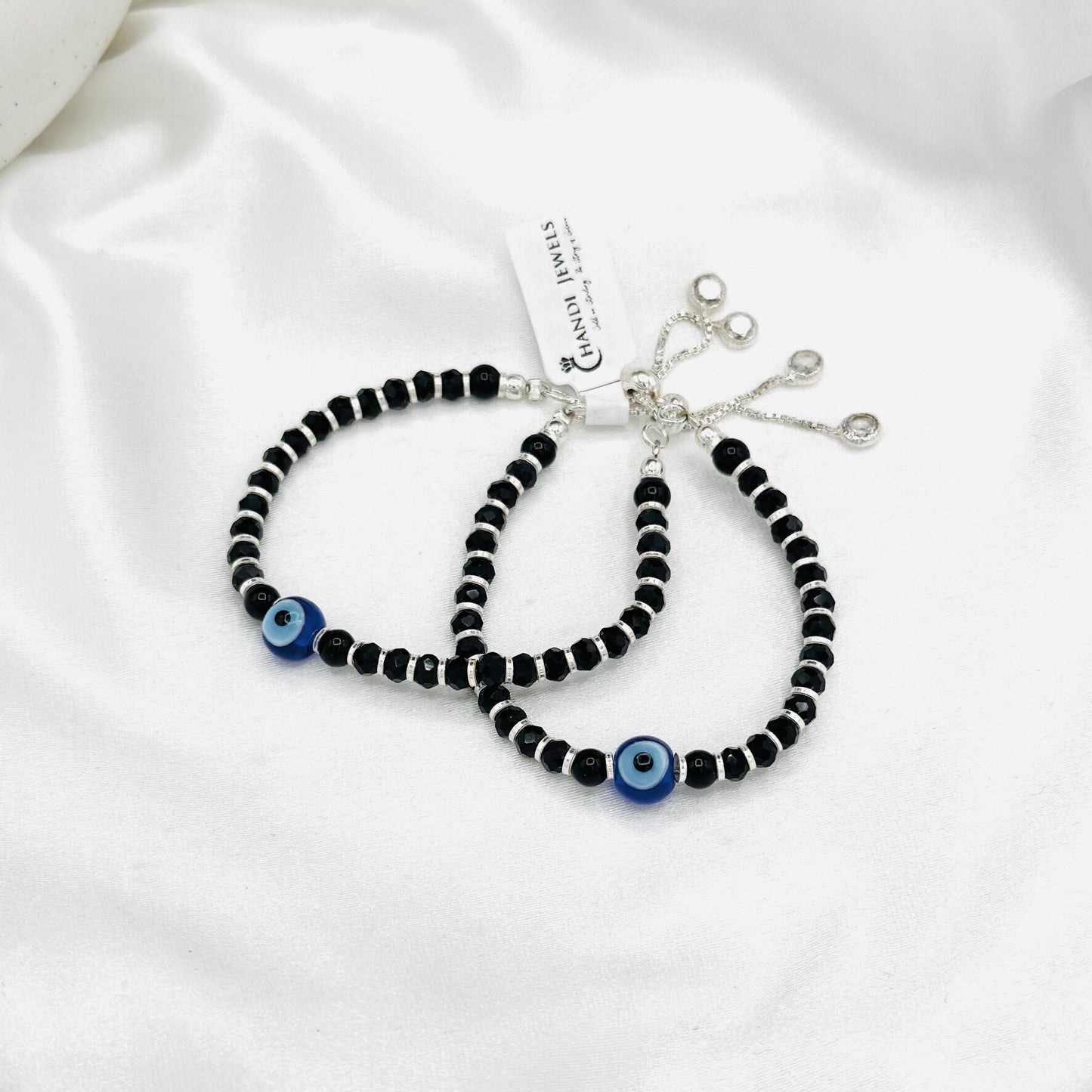 Evileye Black beads Baby Adjustable Bracelets BBS01