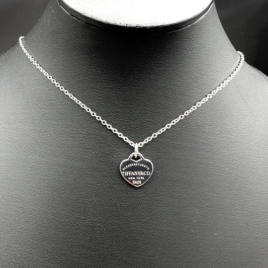 Womens Tiffany heart 925 Sterling silver Necklace WNI38