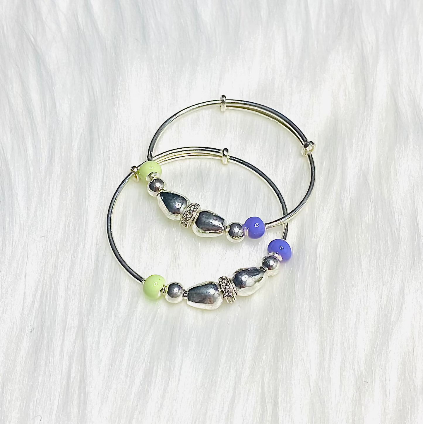 Baby 925 Sterling Silver Beaded Adjustable Bracelet BKS03