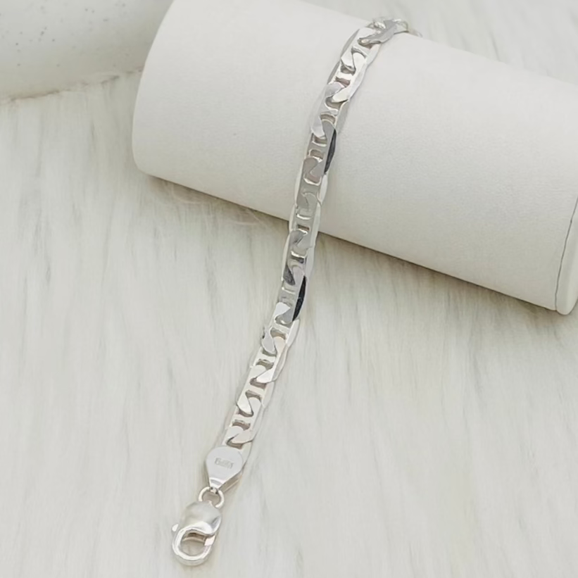 Mens Silver Bracelet MBP03