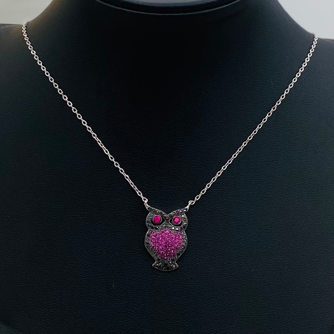 Owl Silver Necklace WNI013
