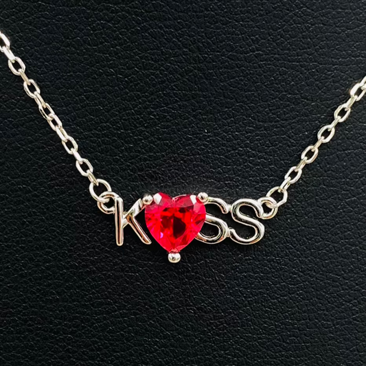 Kiss Silver Necklace WNI17