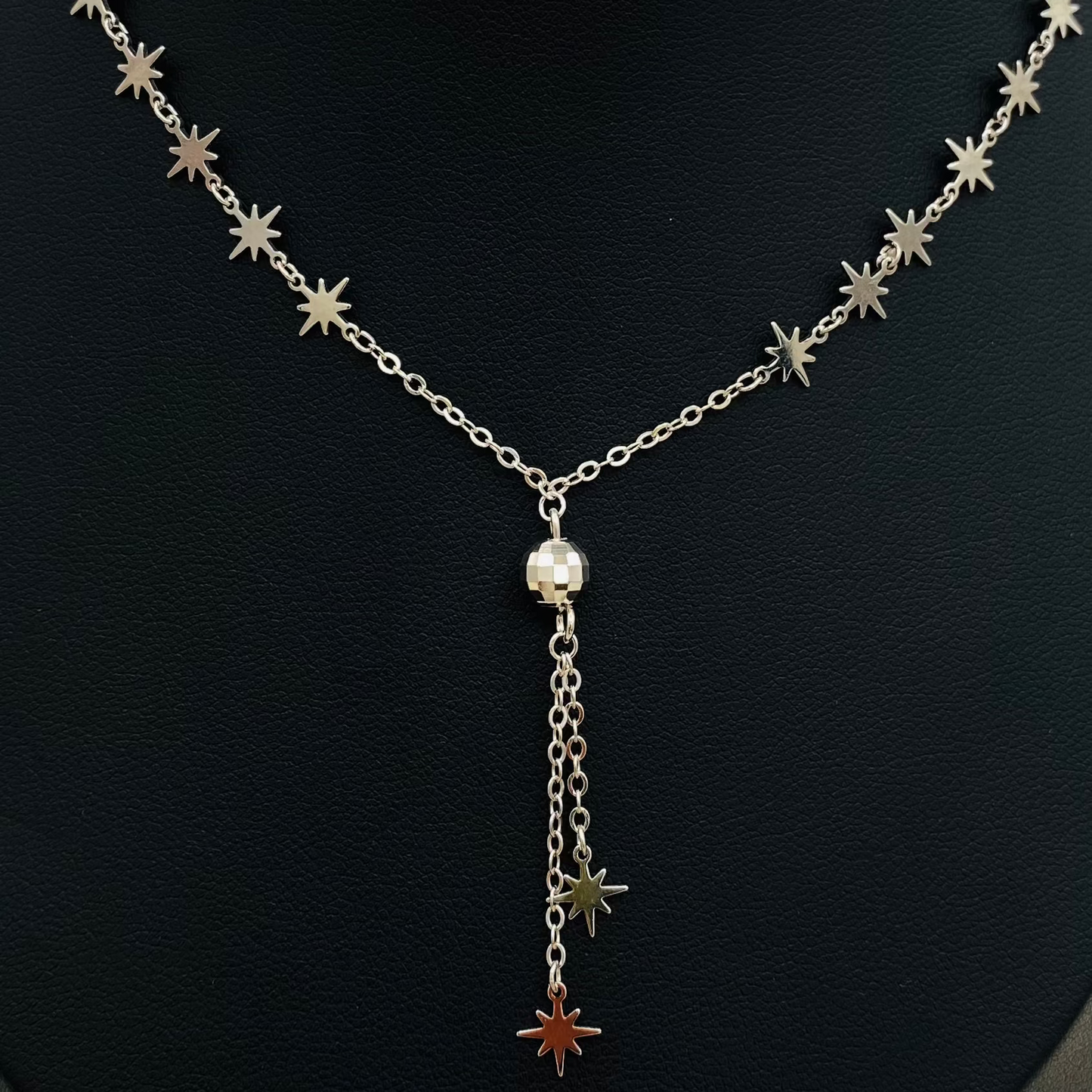 Galaxy Stars Silver Necklace WNI28