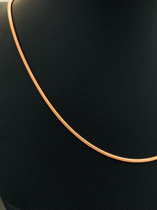 Women Rosegold Round Snake Silver Chain WCR02