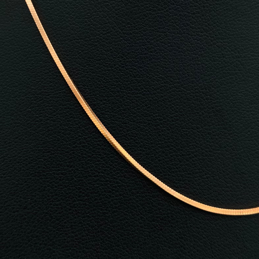 Women Rosegold Flat Snake Silver Chain WCR01