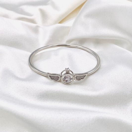 Wing Dancing Diamond Silver Womens Bracelet LKB14