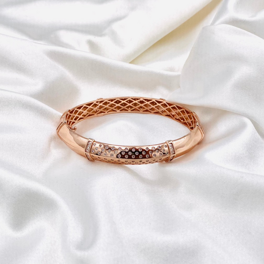 UNISEX Rosegold Bangle Silver Bracelet LKB16