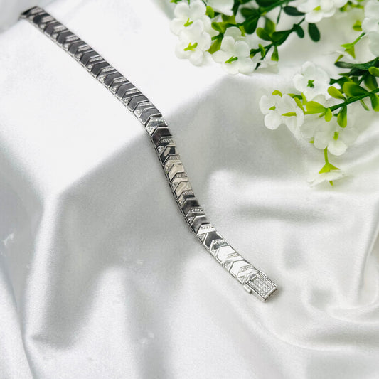 Herrenarmband aus 925er Silber mit Steinen MBI28