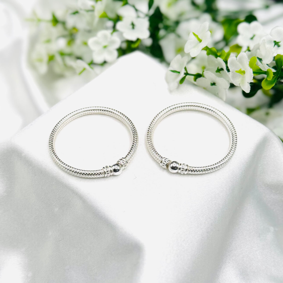 Newborn Openable Bangle in Pure Silver BKS44