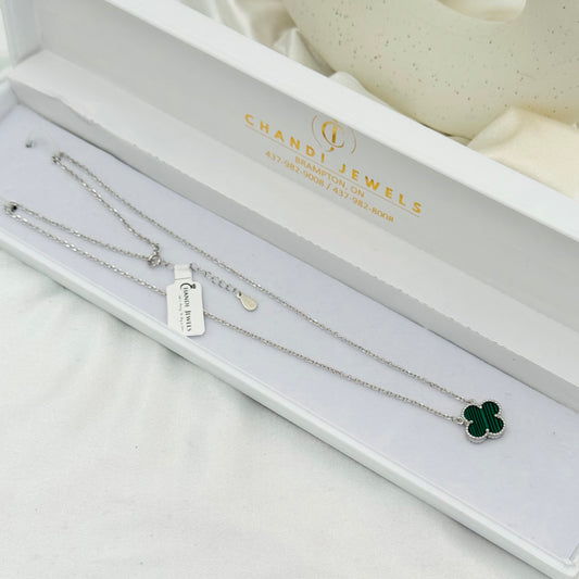 Van Cleef Green Clover Women Necklace WNV16
