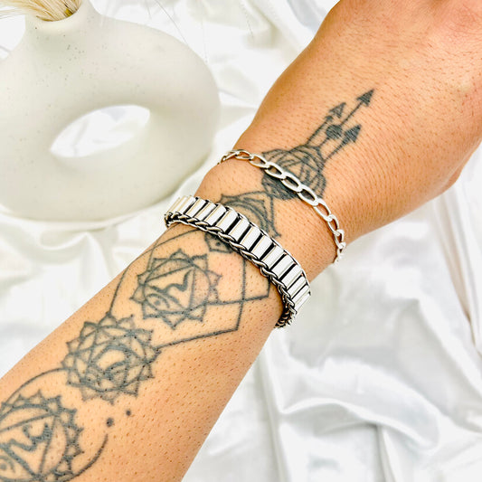 Men's Rolar Oxidized 925 Silver Bracelet MBO04