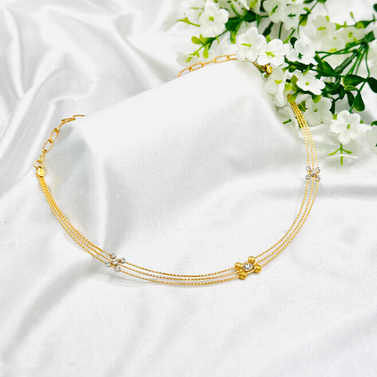 Women Triple Layer Hasli Necklace WHN04