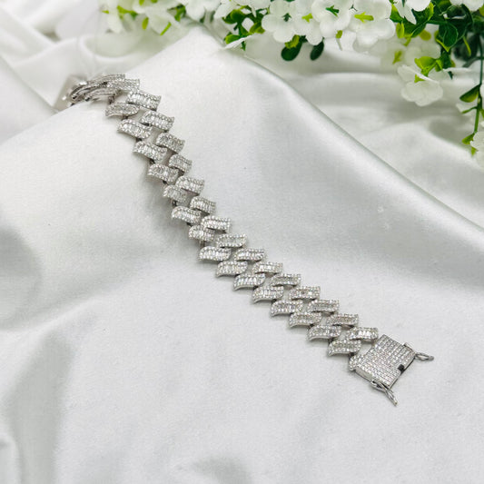 Herren-Armband aus Silber mit Steinen MBI24