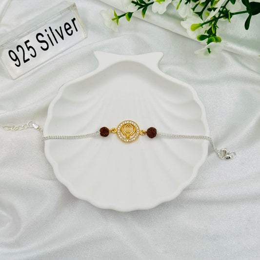 Khanda Sahib 925 Silver Rakhi MRI33