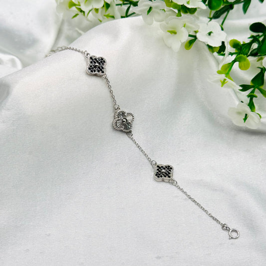 Vancleef Silber 3-Kleeblatt-Armband WBV20