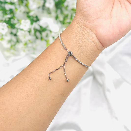Women Adjustable Tennis Bracelet In 925 Sterling Silver WBT49