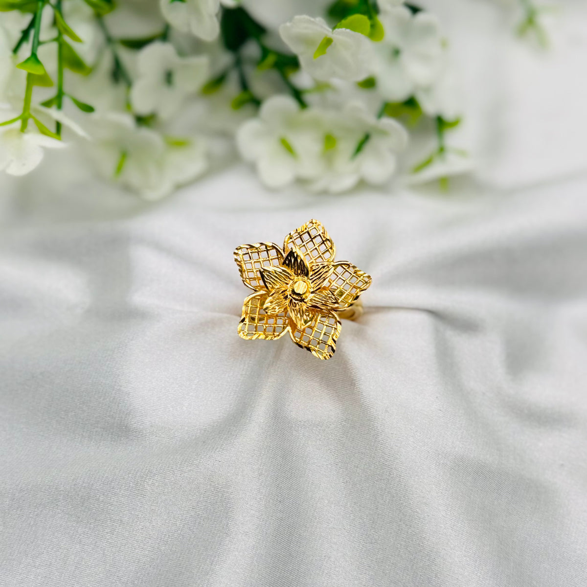 Women 925 Silver Ring with 22k Gold Plating WGR01