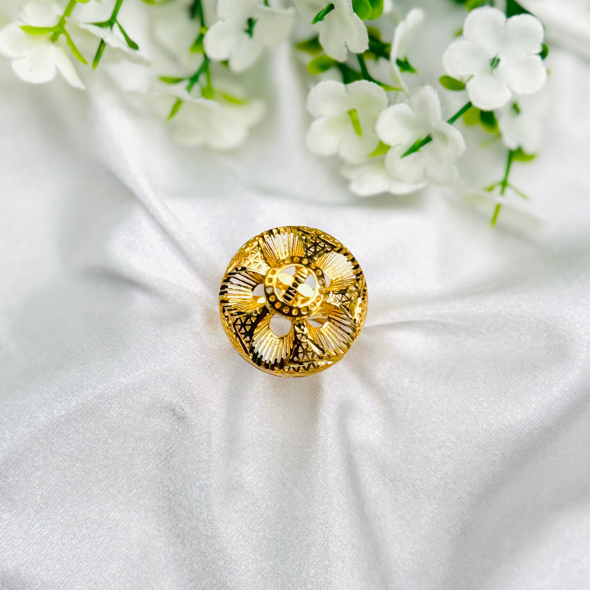 Women 925 Silver Ring with 22k Gold Plating WGR02