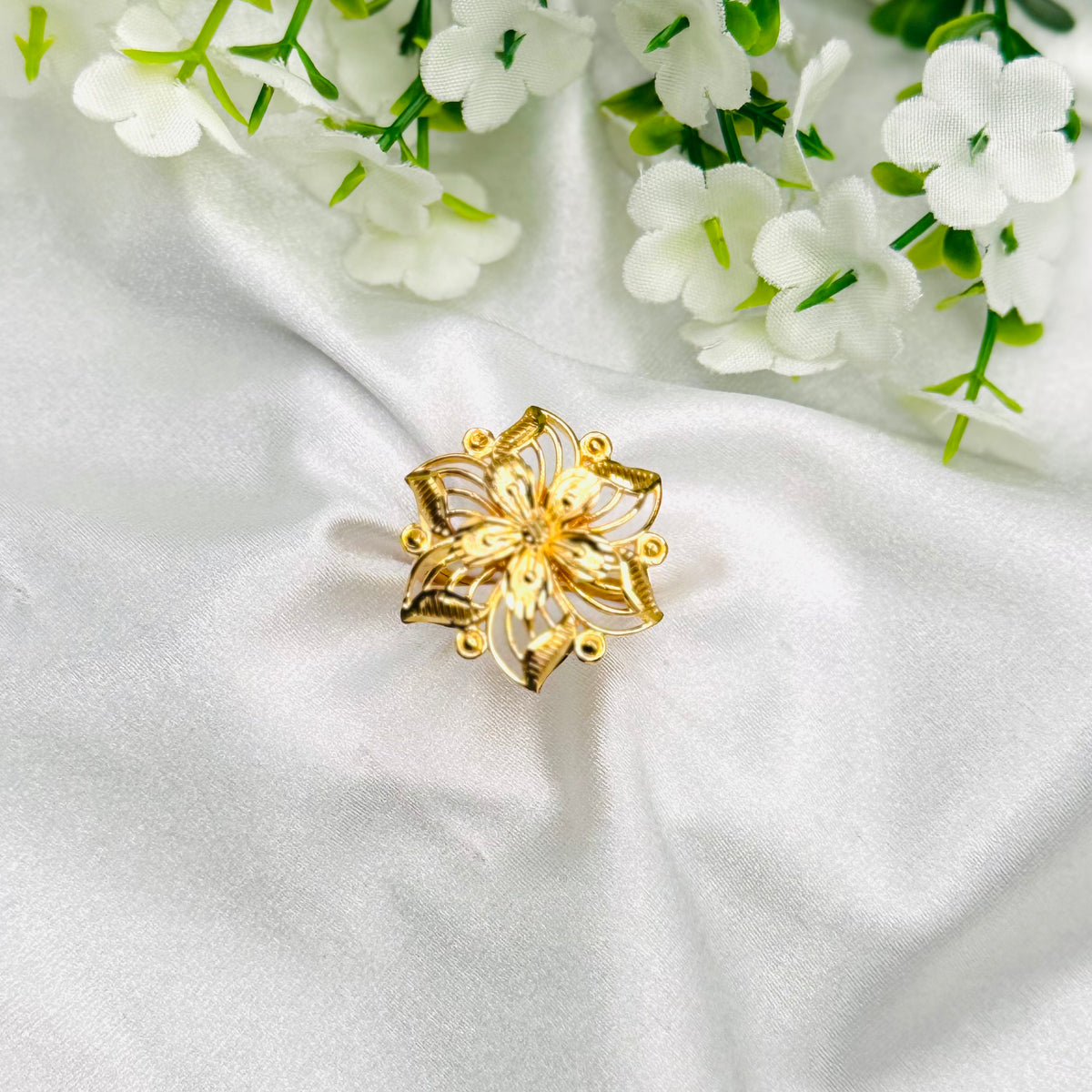 Women 925 Silver Ring with 22k Gold Plating WGR03