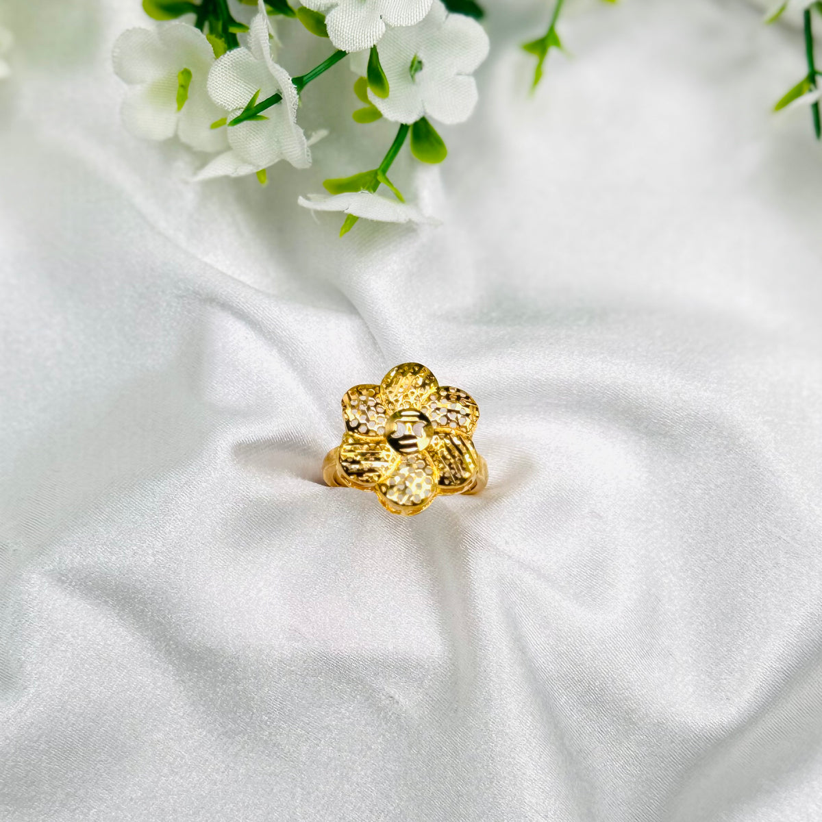 Women 925 Silver Ring with 22k Gold Plating WGR05