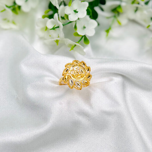 Women 925 Silver Ring with 22k Gold Plating WGR09