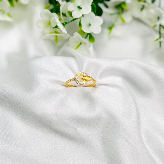 Women 925 Silver Ring with 22k Gold Plating WGR13