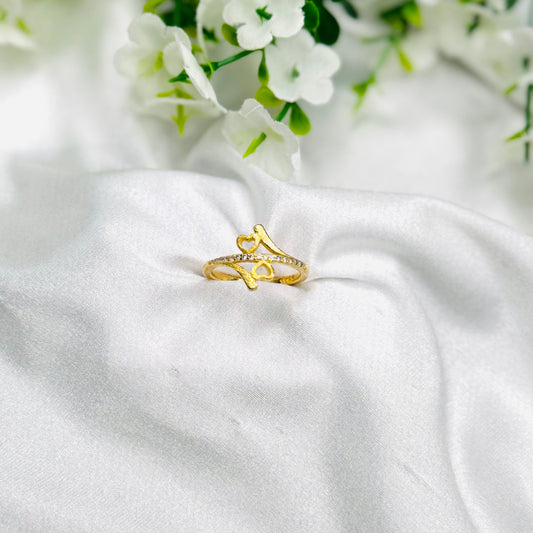 Women 925 Silver Ring with 22k Gold Plating WGR15