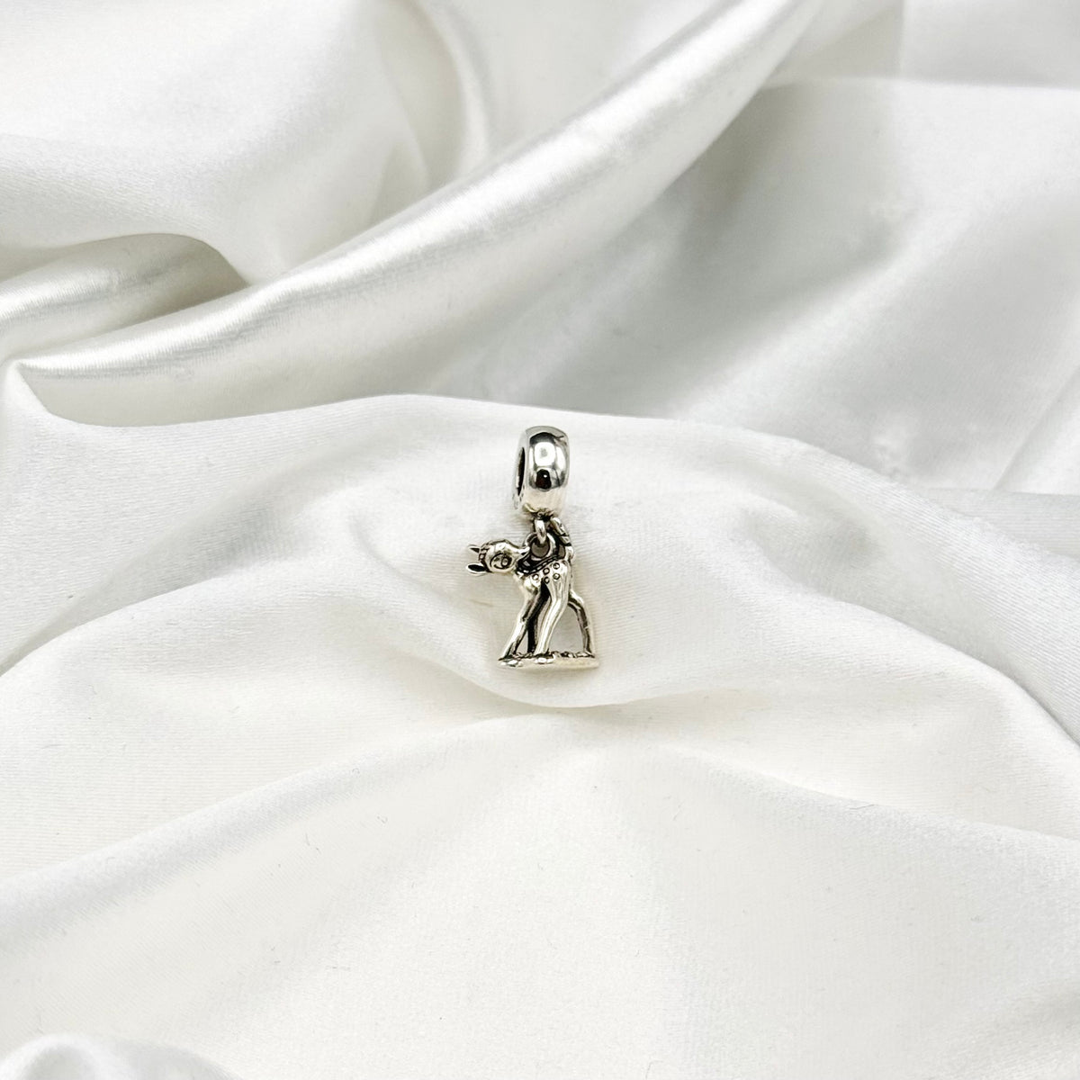 Pandora Disney Bambi Silver Dangle Cz Charm PDC150