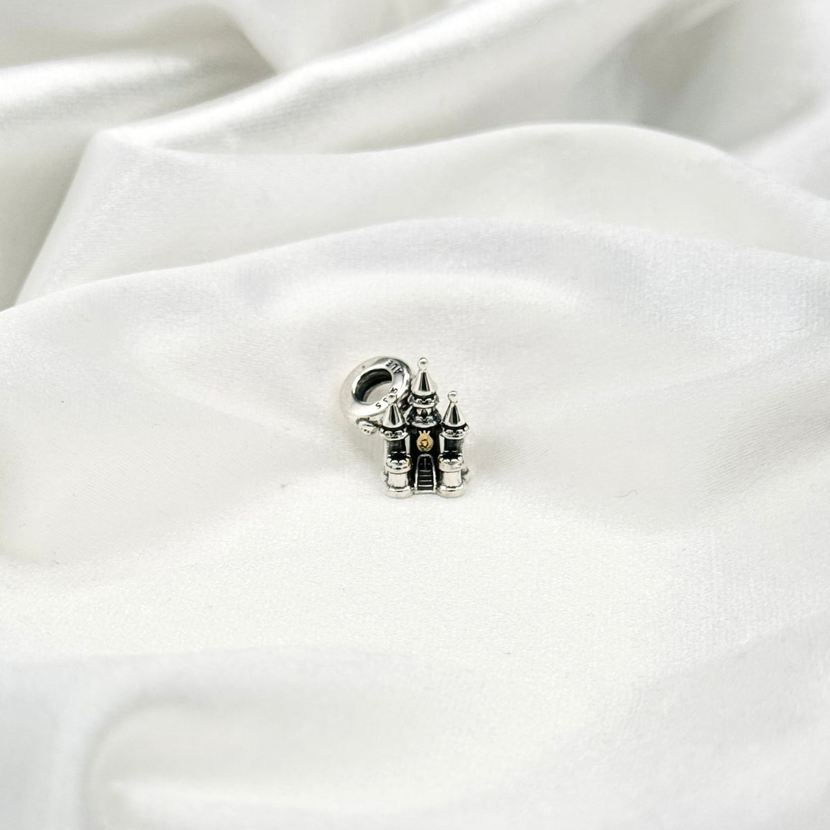Pandora Two-Tone Castle Dangle Charm in Sterling Silver PDC211