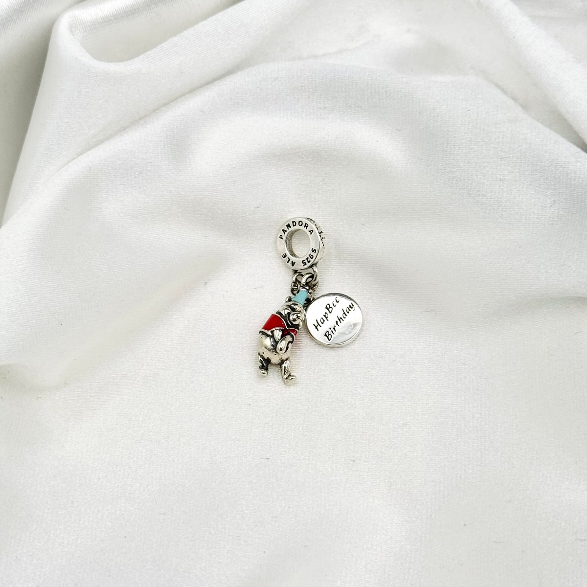 Pandora Disney Winnie the Pooh Birthday Dangle Charm in Sterling Silver PDC154