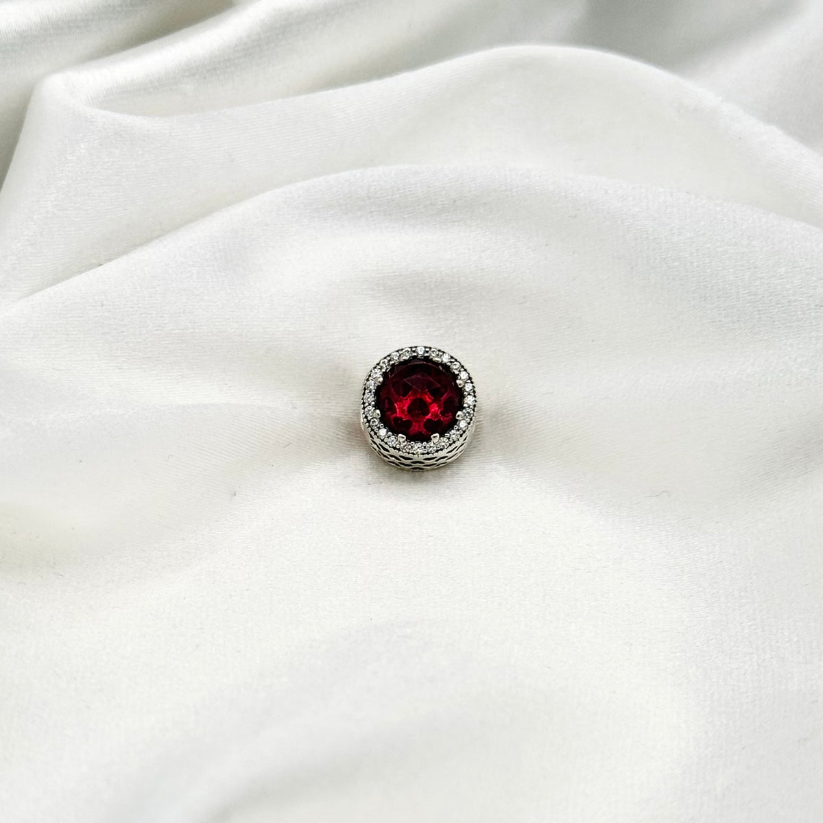 Pandora Radiant Hearts Cerise Charm in Sterling Silver PDC159