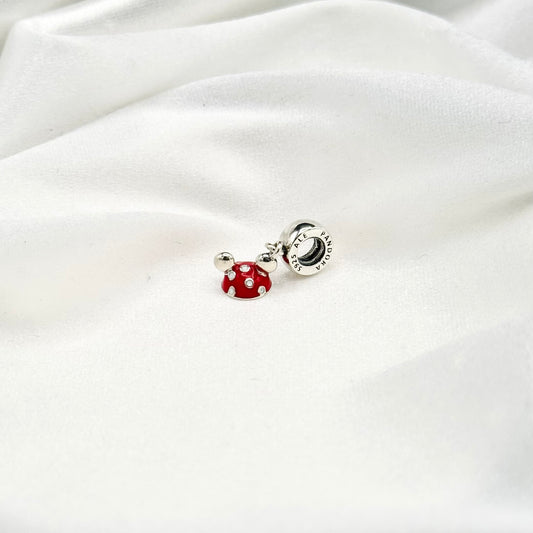 Pandora Disney Parks Minnie Mouse Ear Hat Dangle Charm in Sterling Silver PDC162