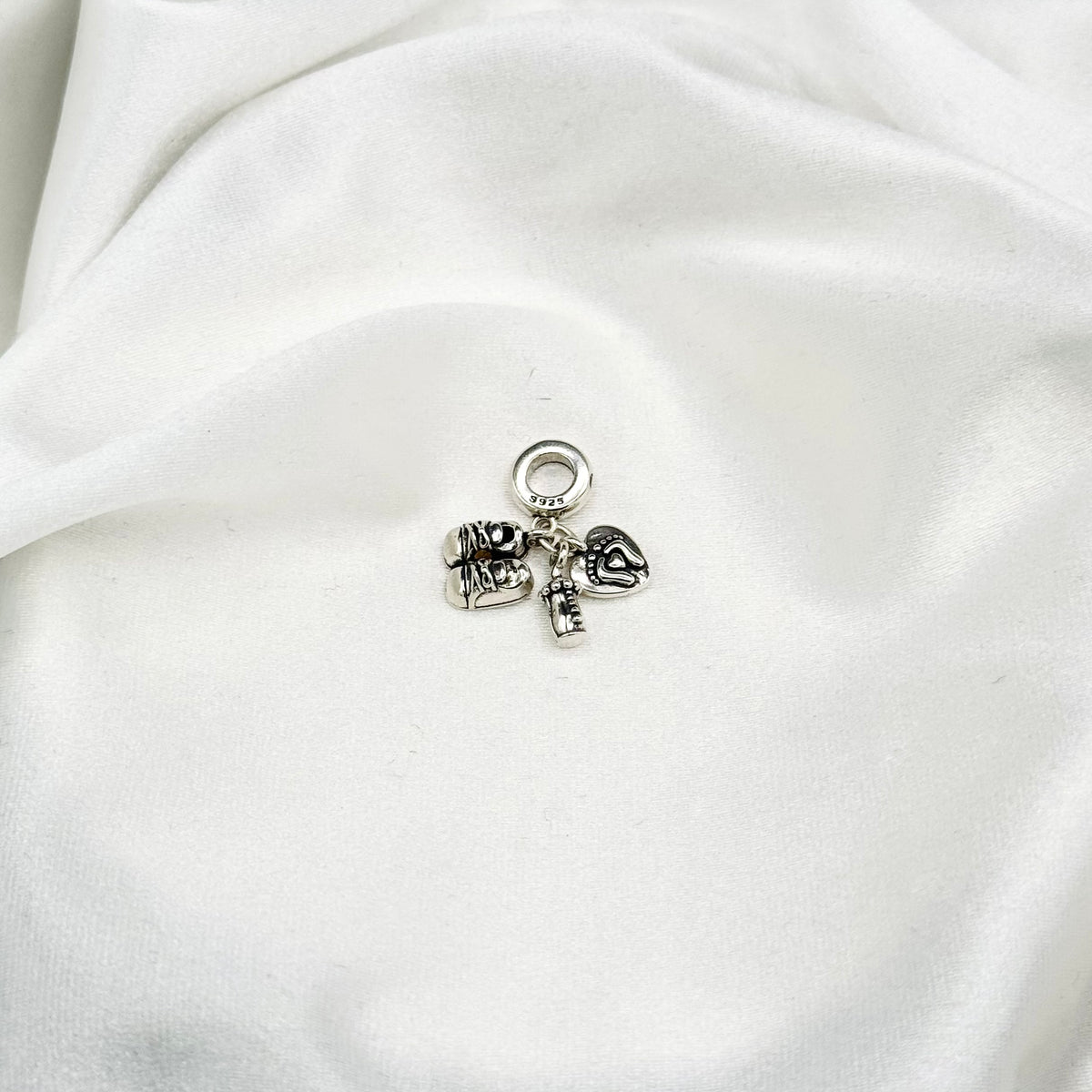 Pandora Baby Bottle & Shoe Dangle Charm in Sterling Silver PDC186