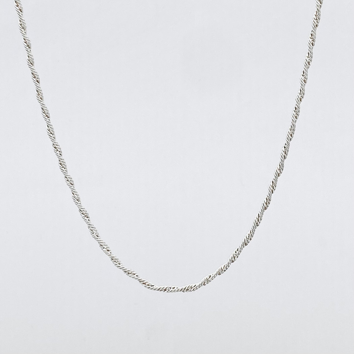 Unisex Twisted Rope 925 Silver chain UCS02