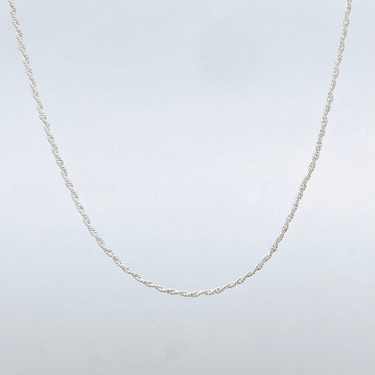 Unisex Twisted Rope 925 Silver chain UCS01