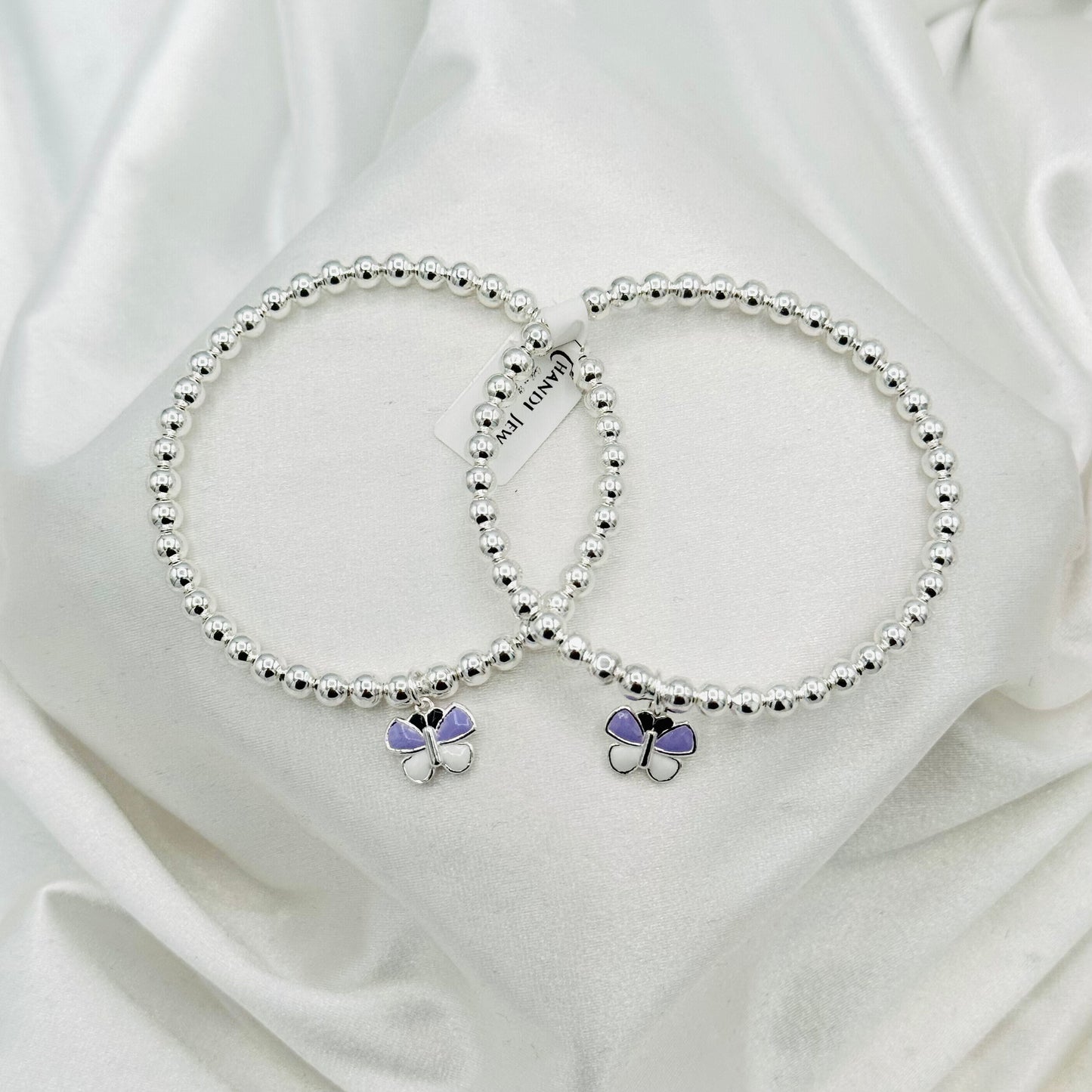 Butterfly Charm Kids Bangle 925 Sterling Silver BKS24