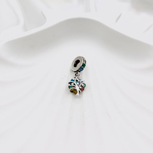 Pandora Togetherness tree Murano Glass & Crystal Dangle 925 Sterling Silver Charm PDC119