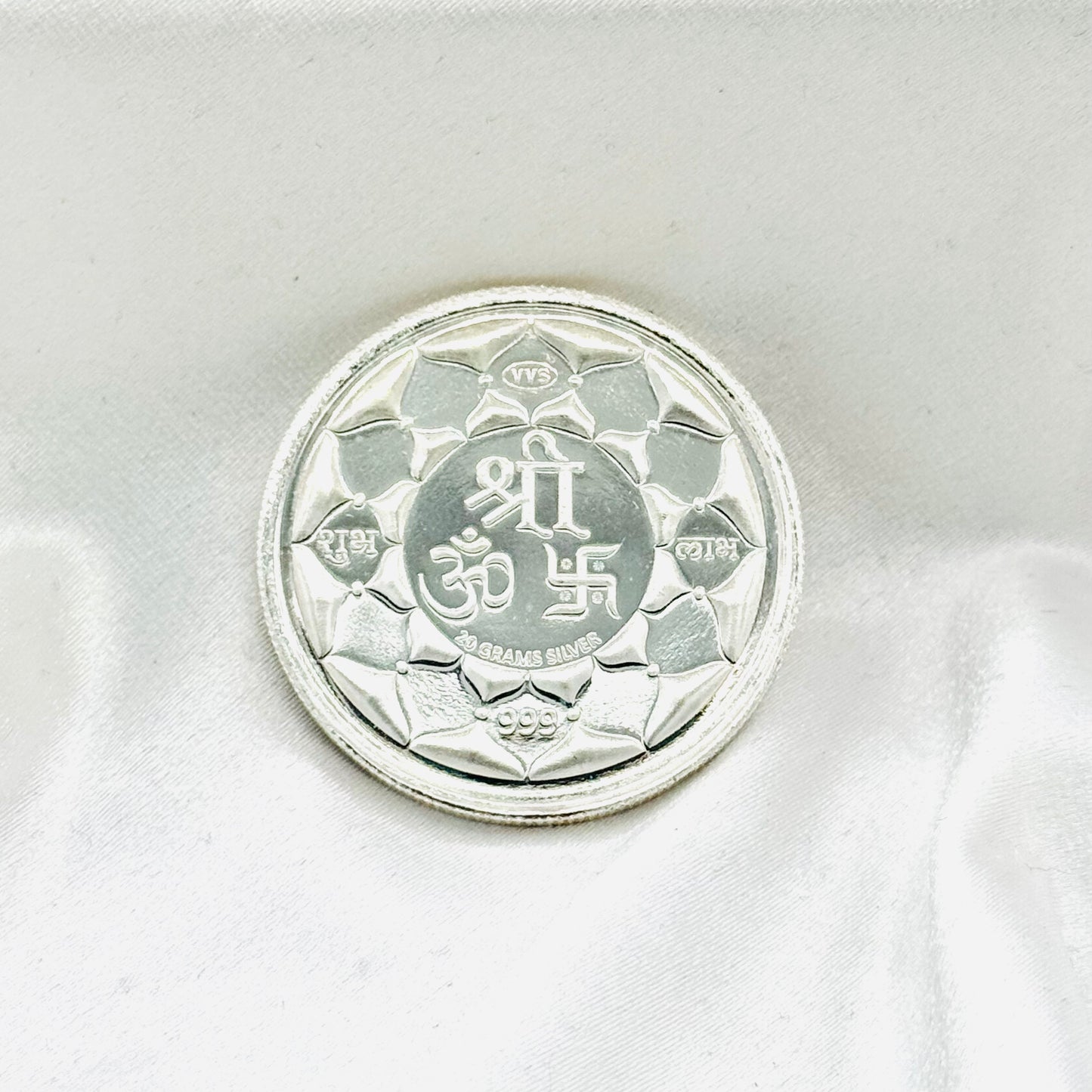 Ganesh Laxmi Saraswati Ji Pure 999 Silver Coin 20 GMS (Coloured) SCO01