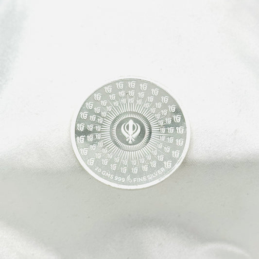 Guru Nanak Dev Ji Pure 999 Silver Coin 20 GMS (Coloured) SCO06